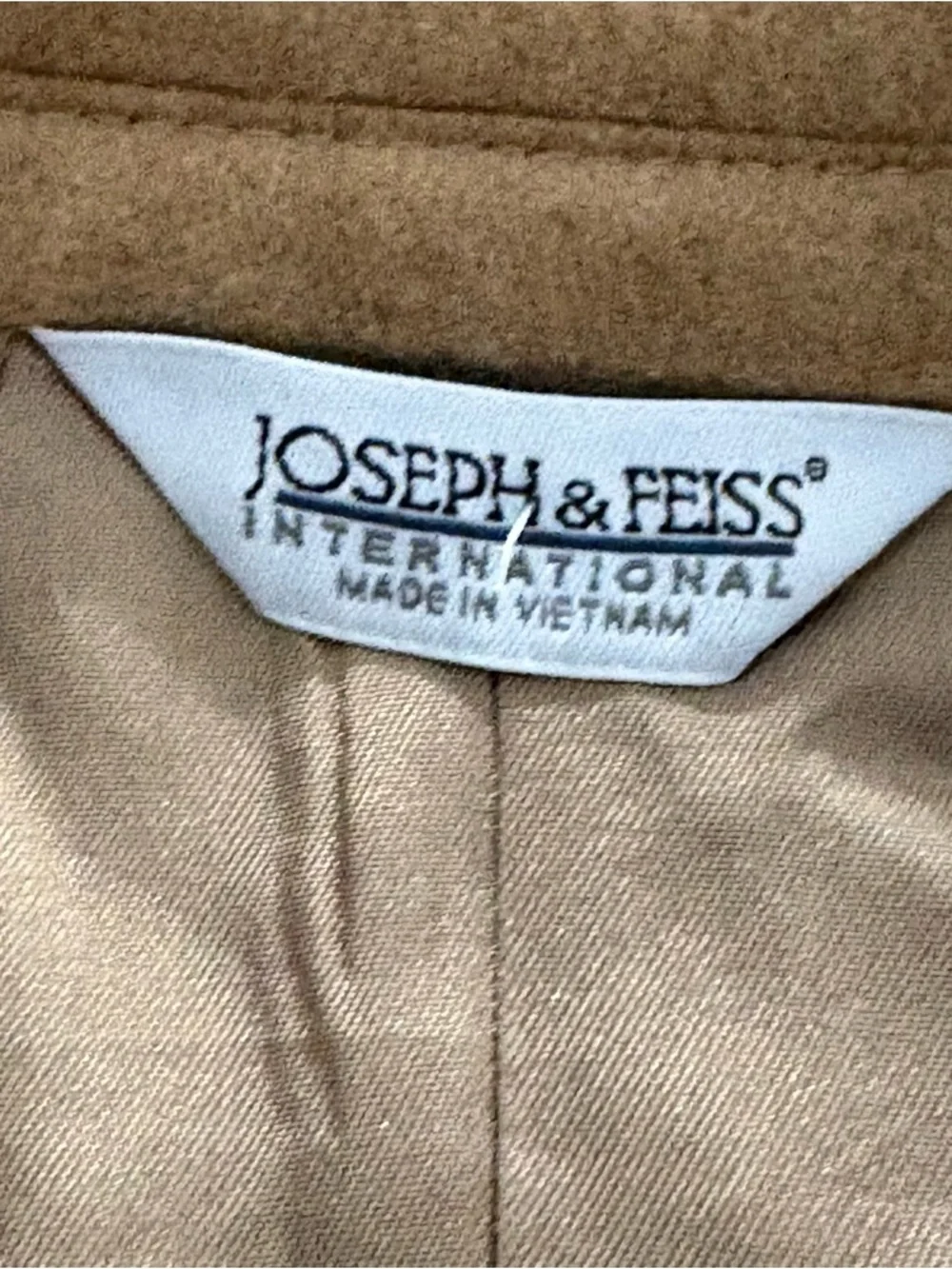 Joseph & Feiss Jacket Mens 50 Regular Beige Tan 100% Camelhair Blazer Sport Coat